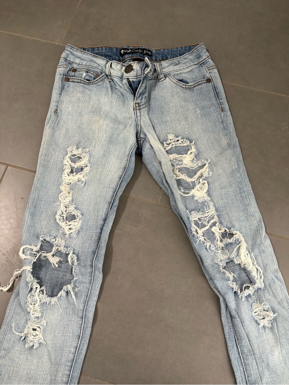 Love Culture Light Blue Ripped Skinny Jeans